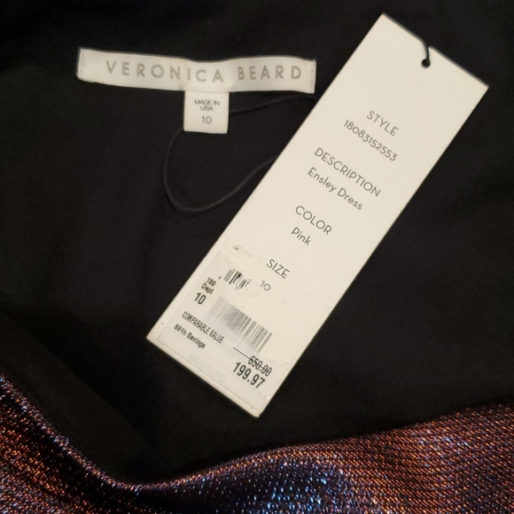 Veronica Beard Ensley Metallic Ruffle Mini Dress - Picture 7 of 7